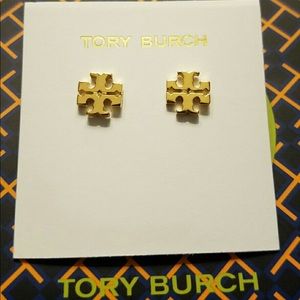 Tory Burch t logo stud earrings